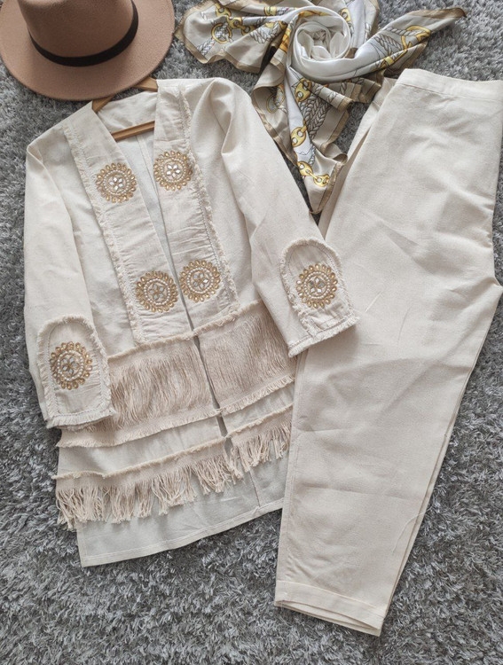 مشاهده قیمت مانتو شلوار لنین کد 87473