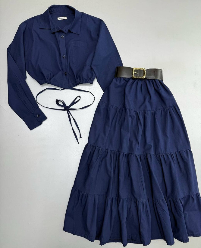 مشاهده قیمت دو تیکه شومیز دامن کد 3526