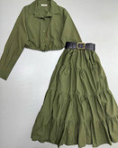 خرید اینترنتی دو تیکه شومیز دامن کد 3526