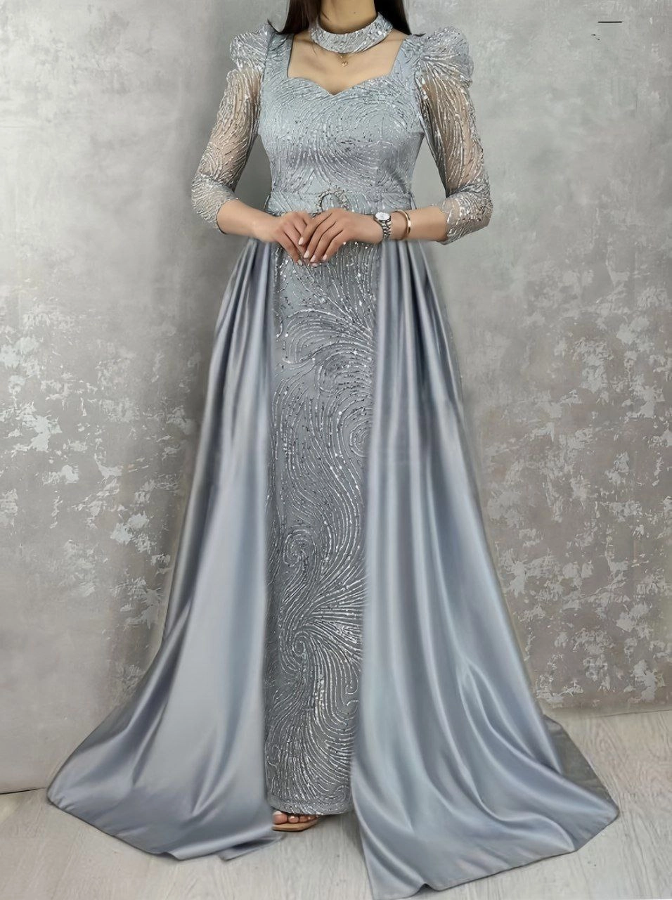 خرید آنلاین ماکسی مجلسی تیفانی کد 136