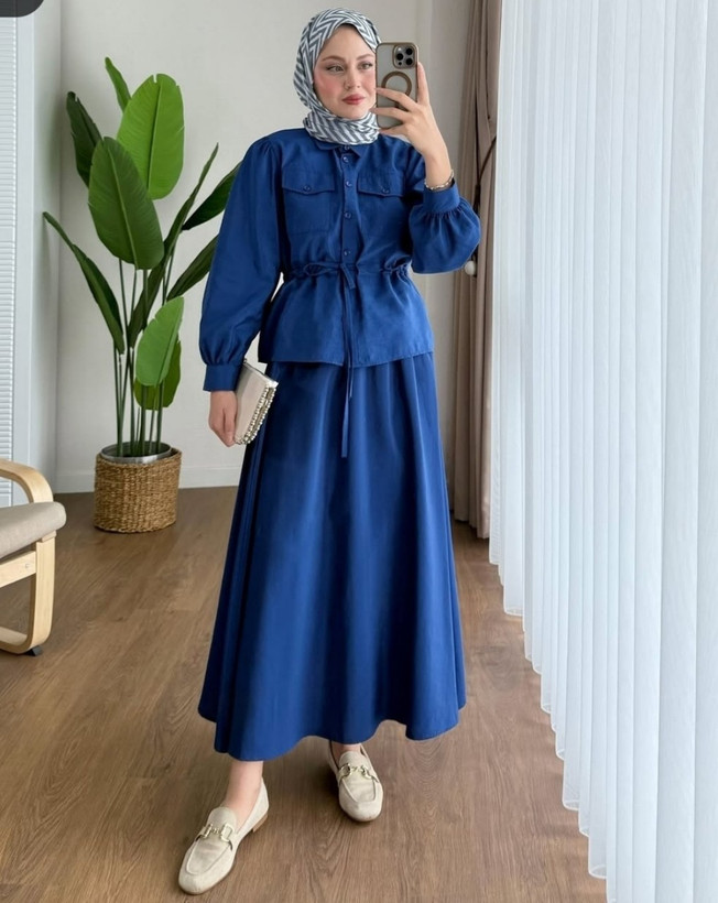 خرید آنلاین شومیز دامن مدل دلوین کد ۳۵۶۴