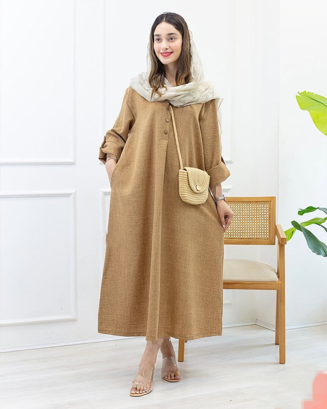 خرید اینترنتی کفتان اطلس کد 99459