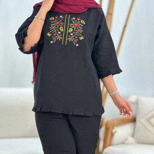 خرید ست شومیز شلوار پرپری کد 100553
