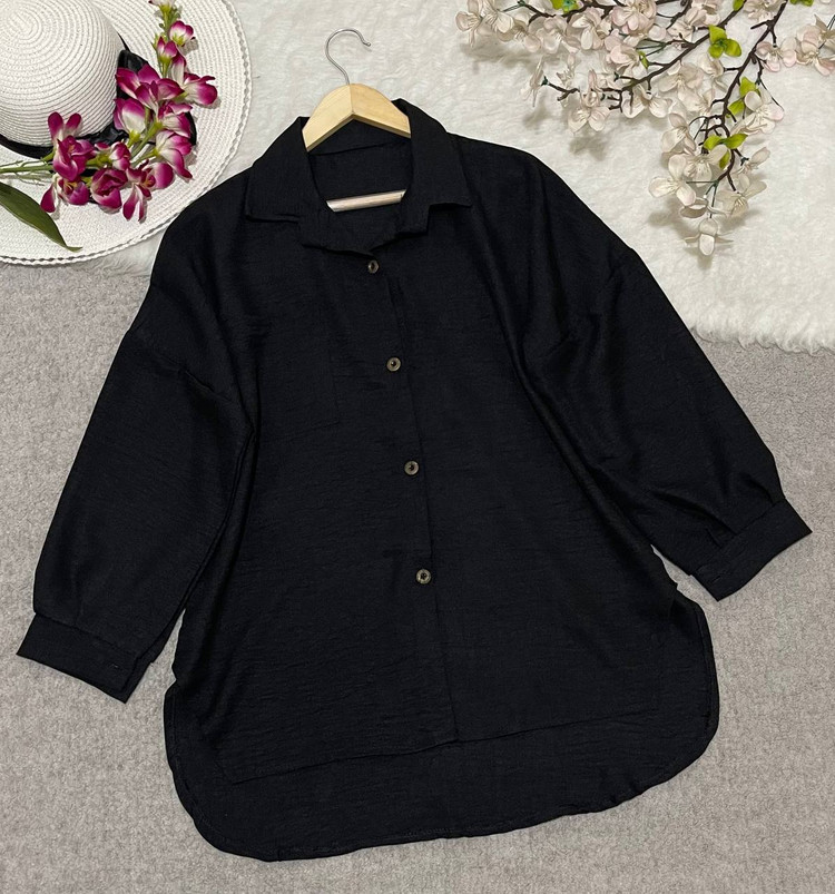 خرید اینترنتی مانتو شانتون جلو دکمه کد 74987