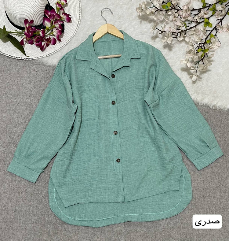 سفارش آنلاین مانتو شانتون جلو دکمه کد 74987