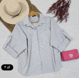 سفارش شومیز مانتویی قواره دار راه راه یاکسی کد 88748