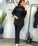 خرید و مشاهده اینترنتی کت و شلوار نگین مشکی 74033