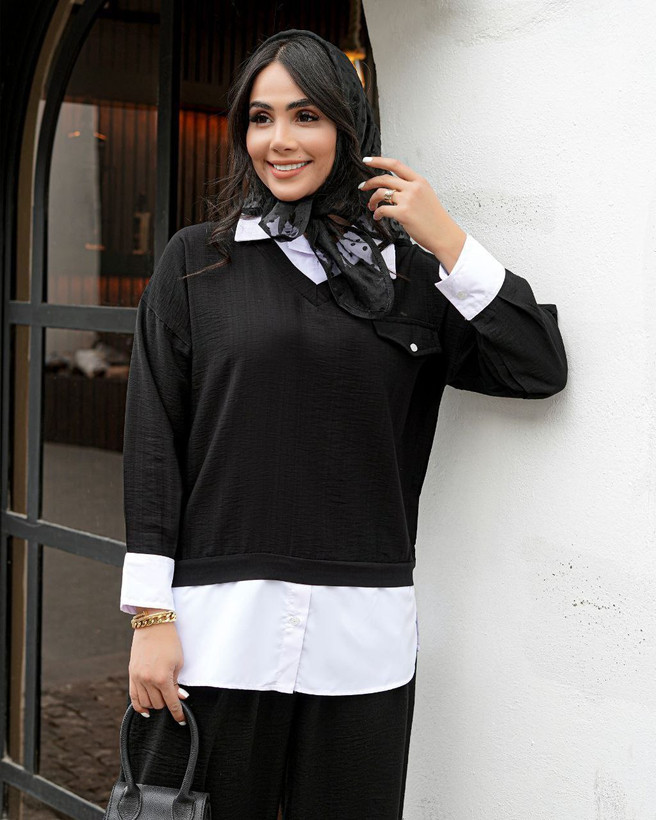 خرید و مشاهده اینترنتی و آنلاین شومیز شومیز مانتویی دوپی اس محرمی 89251