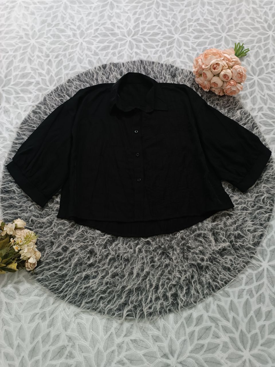 خرید و فروش آنلاین شومیز مشکی ترند 80837