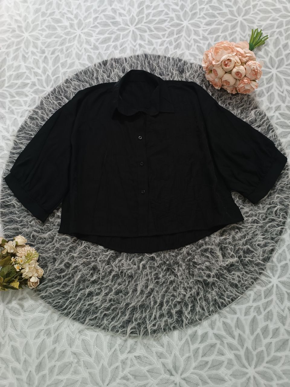 خرید و فروش اینترنتی شومیز مشکی ترند 80837