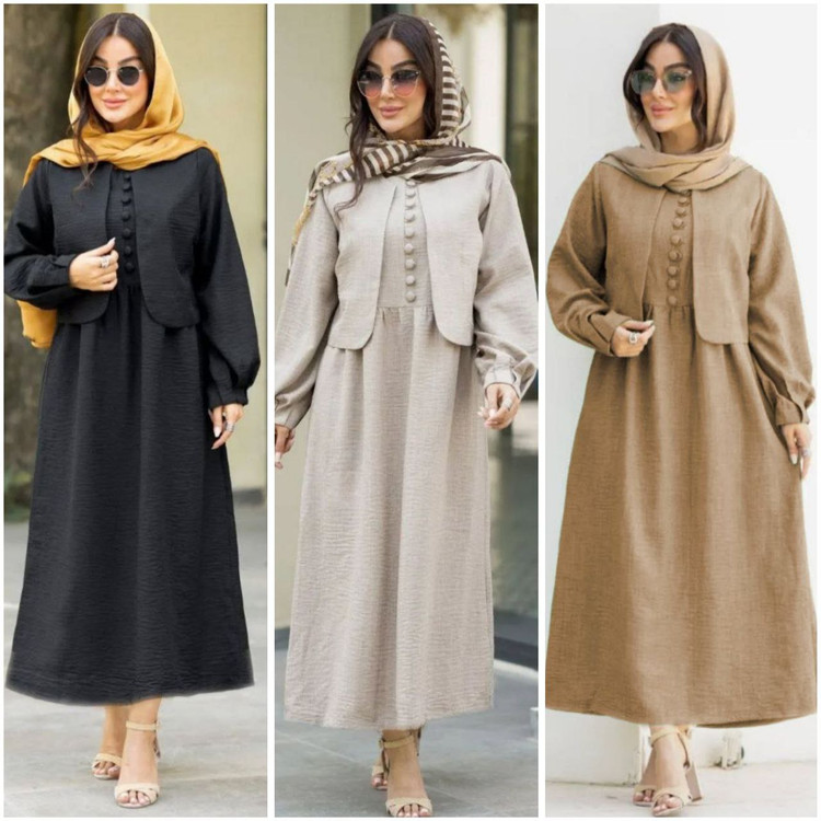 خرید اینترنتی ست دوتیکه کت و سارافون سارا 37092