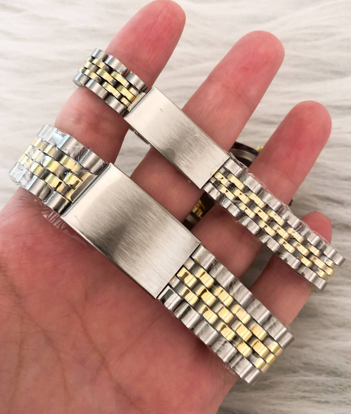 سفارش آنلاین ست لاکچری ساعت رولکس بند استیل دو رنگ کد 369157