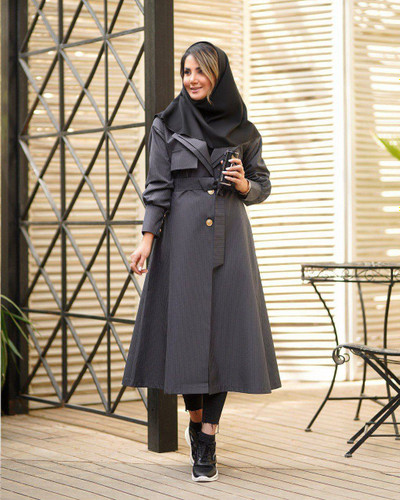 مانتو دو یقه کد 3908خرید