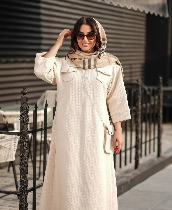 خرید اینترنتی کفتان بلند آوینا 36974