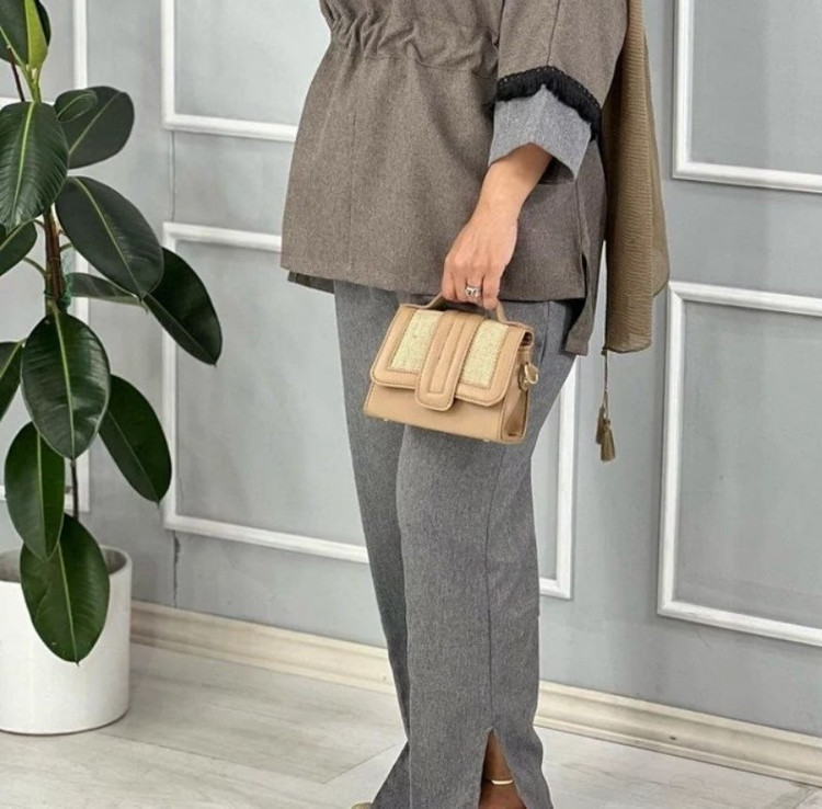 خرید اینترنتی و آنلاین شلوار بگ طوسی 93513