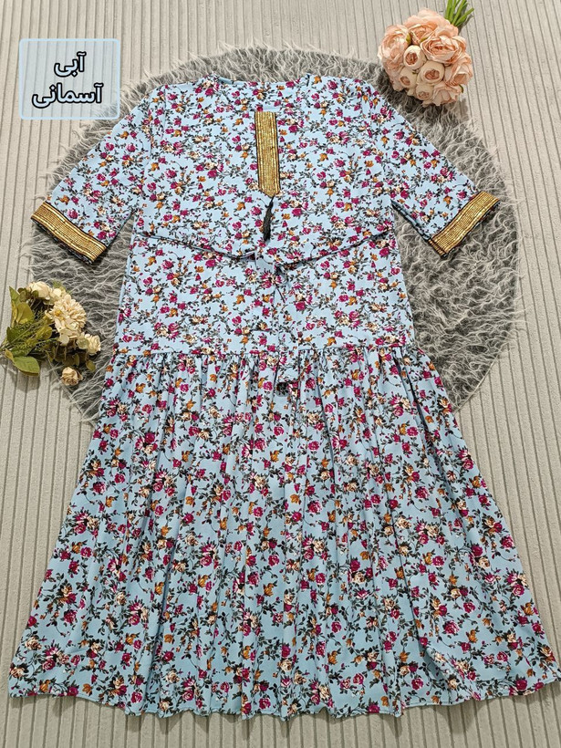 خرید اینترنتی ساحلی کرپ خرجکار طلایی و منگوله کد 87512