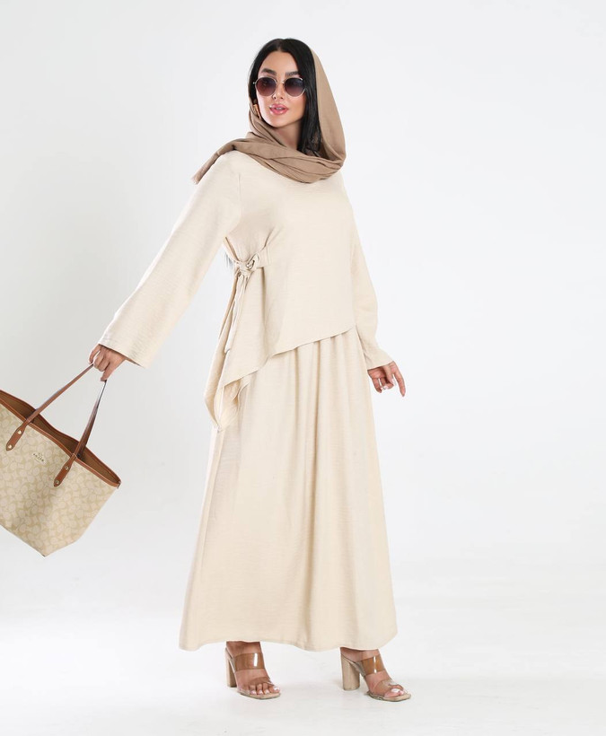 خرید و مشاهده اینترنتی بلیز دامن کنار گره ای سوفیا 4024