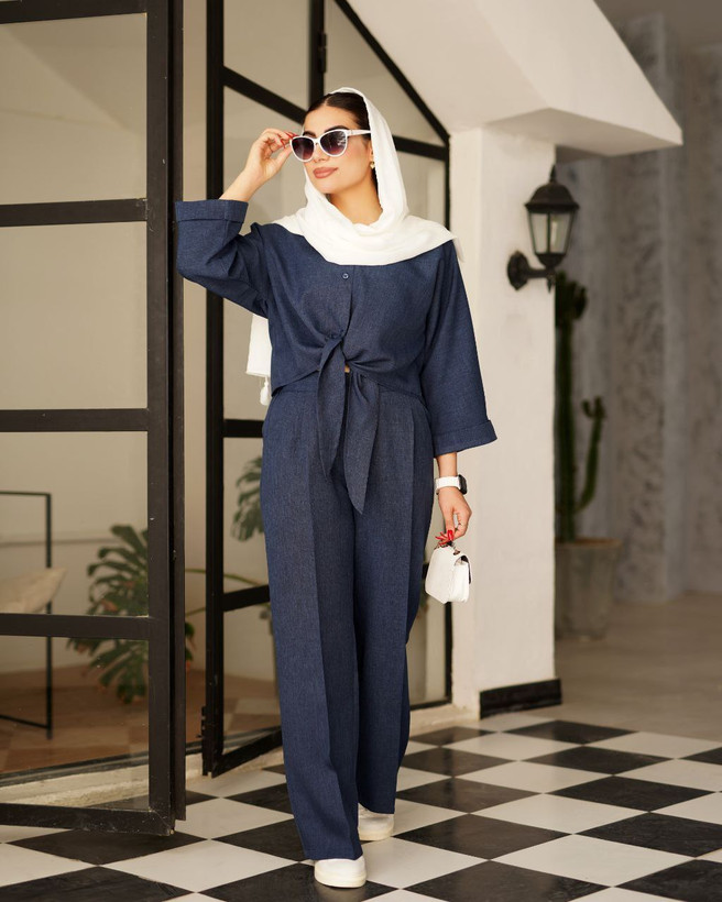 خرید آنلاین شومیز شلوار تکاو 43484