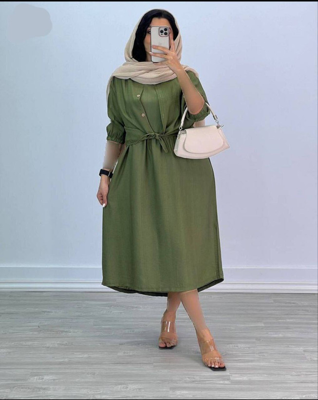 خرید آنلاین ست شومیز جلو گره ای و سارافون تارا75580