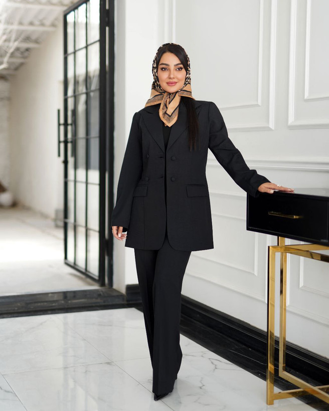 خرید اینترنتی و آنلاین ست کت شلوار شیک اداری هستی 37172