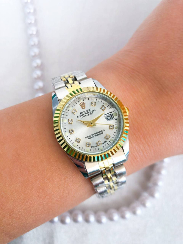 خرید اینترنتی ست ساعت رولکس زنانه به همراه دستبند استیل کد 369273