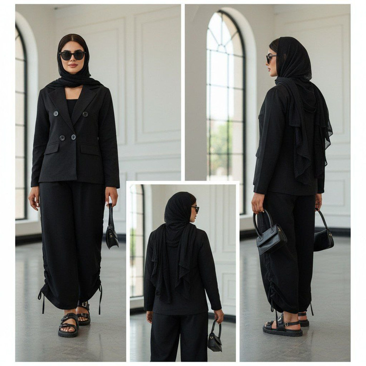 خرید اینترنتی و آنلاین ست کت و شلوار دامنی کت دار 37173