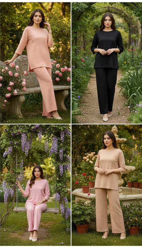 سفارش اینترنتی مانتو شلوار غنچه کد 99531