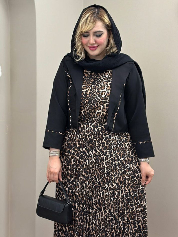 خرید ست کت سارافون پلنگی کد 37182