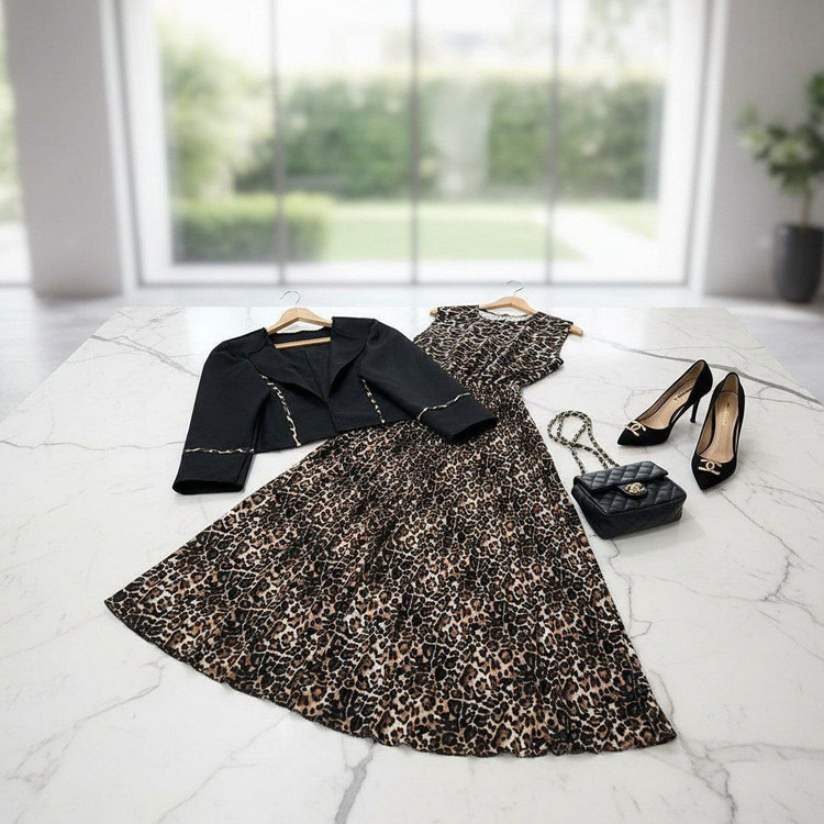 مشاهده قیمت ست کت سارافون پلنگی کد 37182