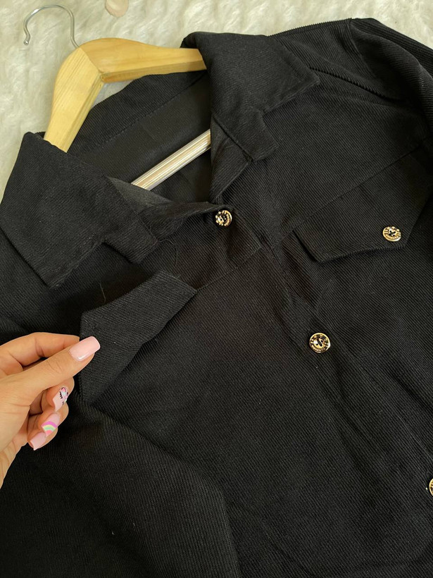 خرید آنلاین مانتو مخمل بغل دکمه کد 78391