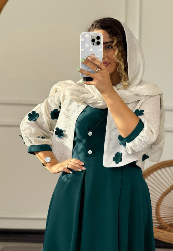 خرید اینترنتی کت سارافون نقره کد 94426