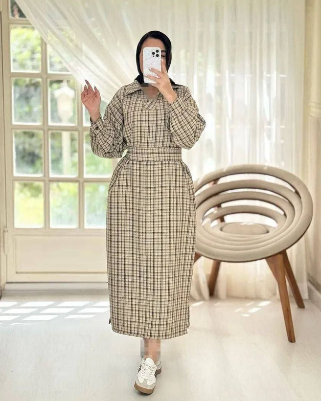 سفارش اینترنتی کفتان چهارخونه کد 78043