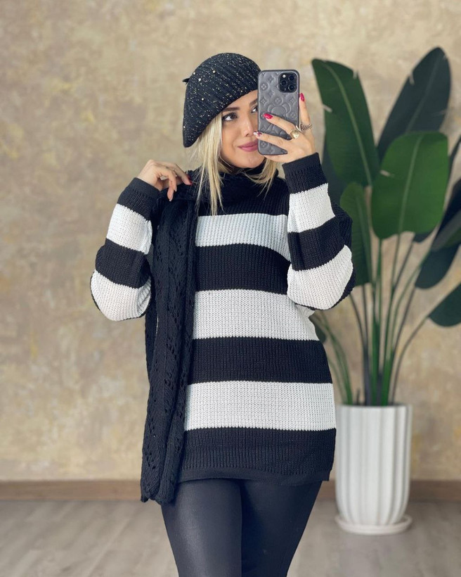 خرید اینترنتی بافت یقه شل مدل پریا کد 54415