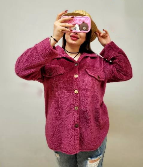 خرید اینترنتی مانتو جلو دکمه تدی کد 94753