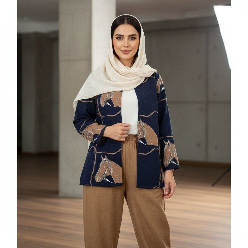 خرید و سفارش کت و شلوار طرح اسب کد 43654