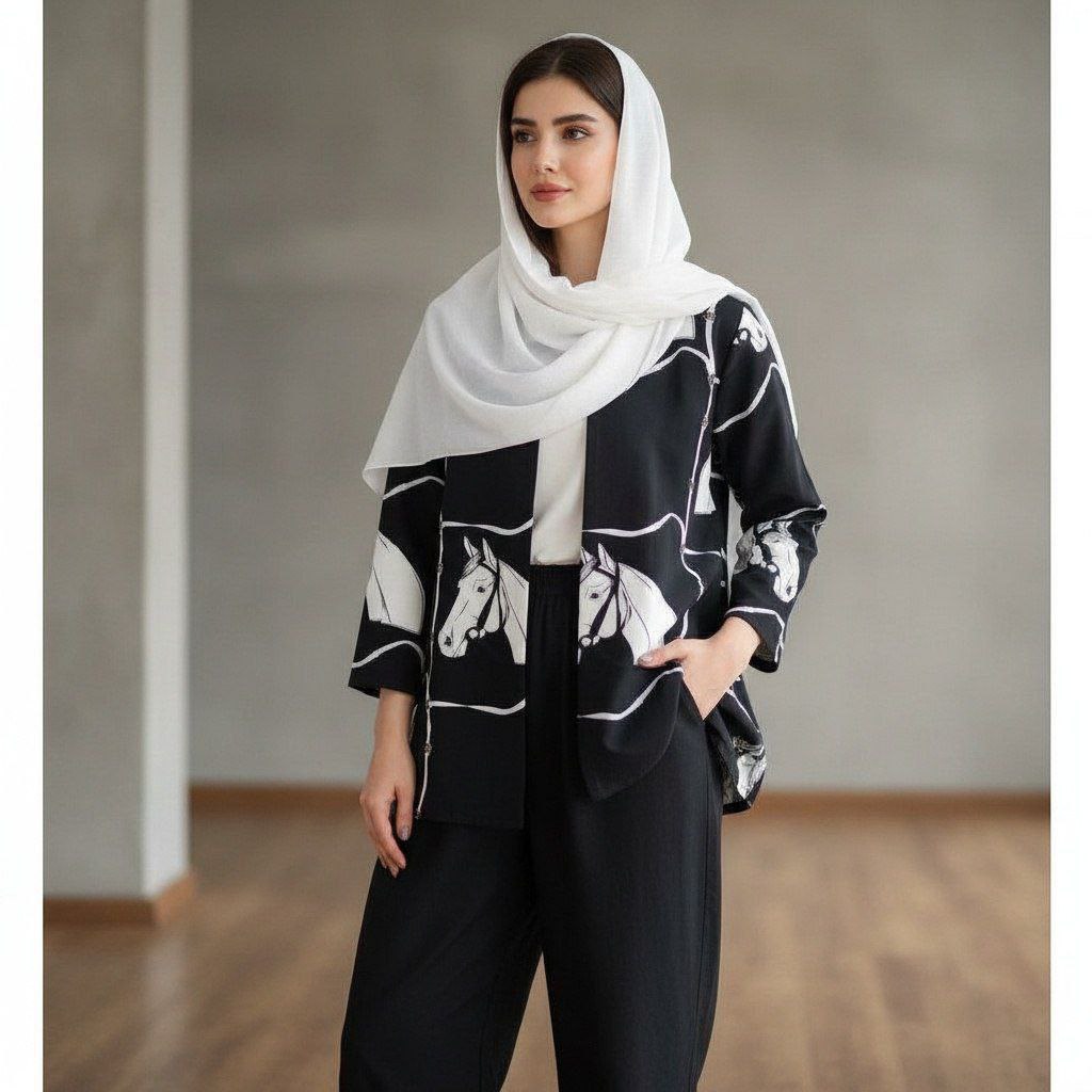 خرید آنلاین کت و شلوار طرح اسب کد 43654