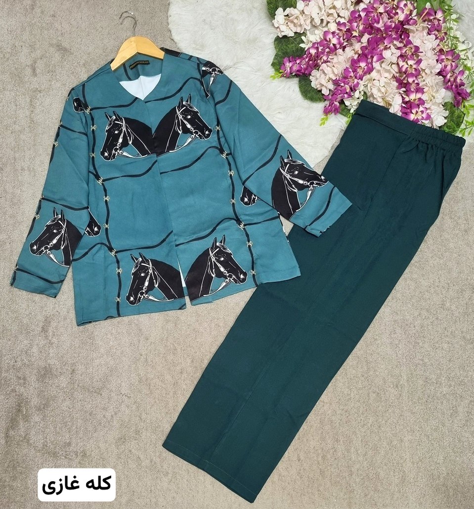 مشاهده قیمت و سفارش کت و شلوار طرح اسب کد 43654