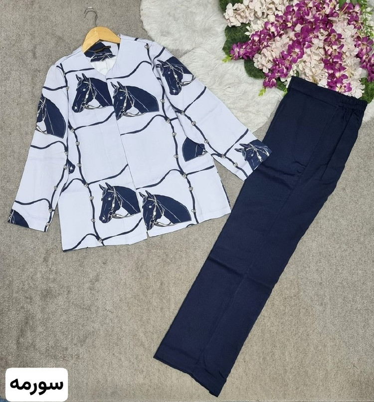 سفارش اینترنتی کت و شلوار طرح اسب کد 43654