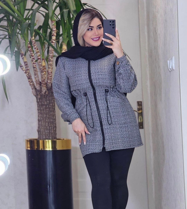 سفارش مانتو پاییزه کمرگتدار میخک کد 94714