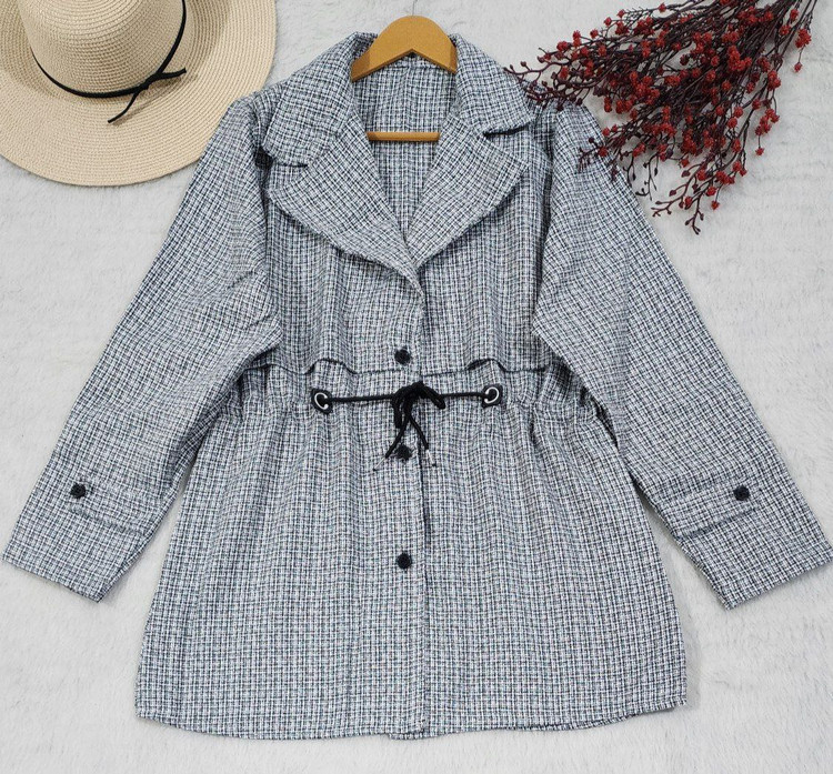 خرید مانتو پاییزه کمرگتدار میخک کد 94714