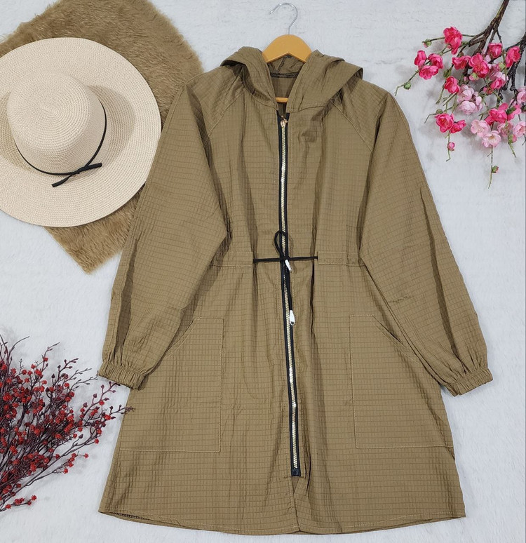 سفارش آنلاین بارونی بلند کلاهدار سانتانا کد 94323