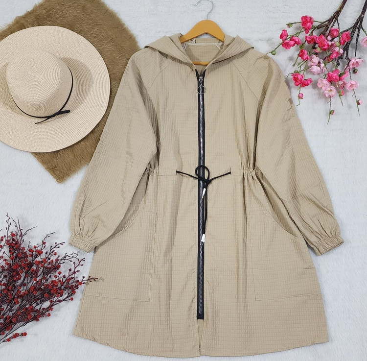 مشاهده قیمت و خرید بارونی بلند کلاهدار سانتانا کد 94323