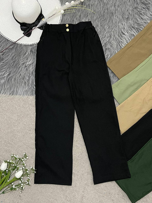 خرید اینترنتی و آنلاین شلوار نیم بگ کتان کد 76286