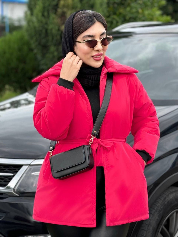 خرید کاپشن سیلیکونی یقه پهن زمستانه کد 94884