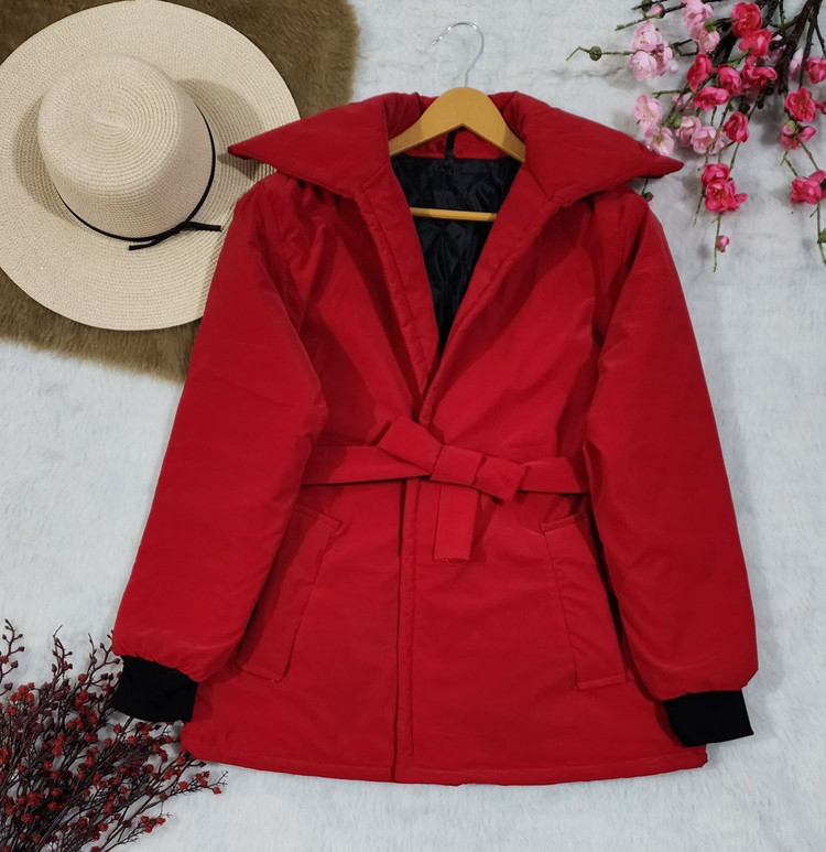 خرید آنلاین کاپشن سیلیکونی یقه پهن زمستانه کد 94884