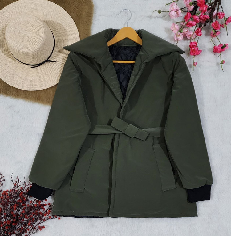 سفارش اینترنتی کاپشن سیلیکونی یقه پهن زمستانه کد 94884