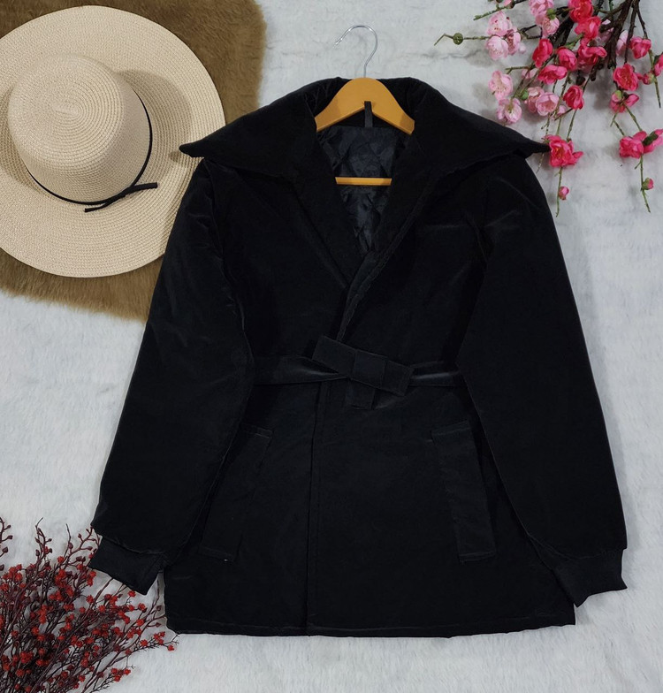 خرید اینترنتی کاپشن سیلیکونی یقه پهن زمستانه کد 94884