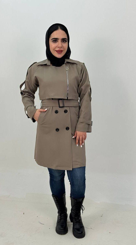 خرید اینترنتی مانتو شنل دار سهیلا کد 1762