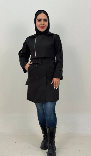 خرید مانتو شنل دار سهیلا کد 1762