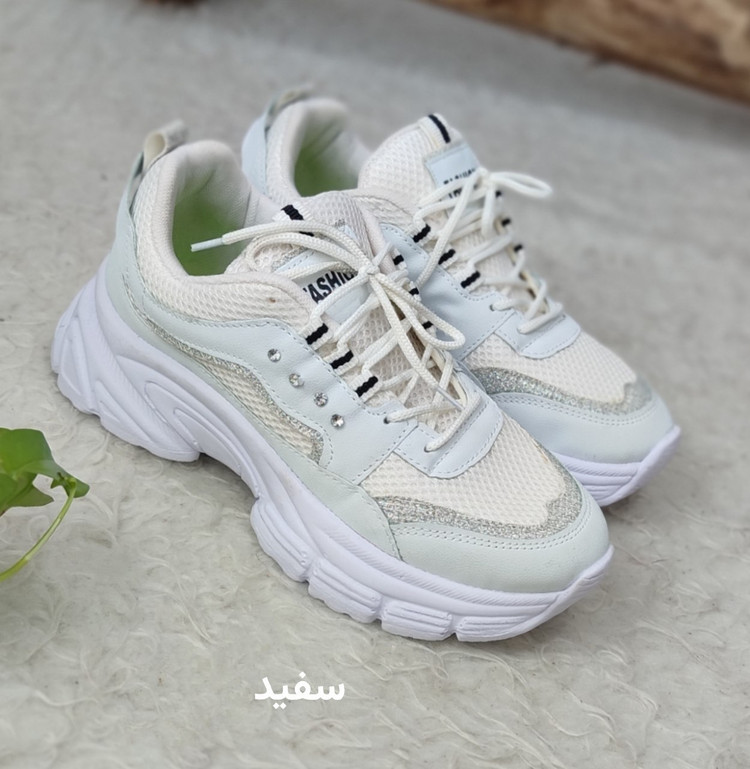 خرید اینترنتی و آنلاین کتونی طبی لژدار مدل فشن نگینی کد 100249